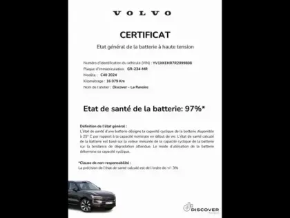 Photo 20 Volvo C40  Recharge Extended Range 252ch Plus