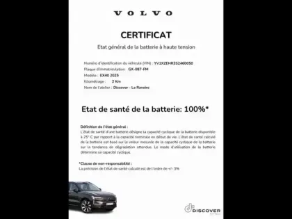 Photo 22 Volvo Ex40  Single Extended Range 252ch Plus