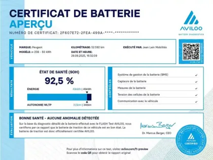 Photo 20 Peugeot 208  Electrique 50 kWh 136ch