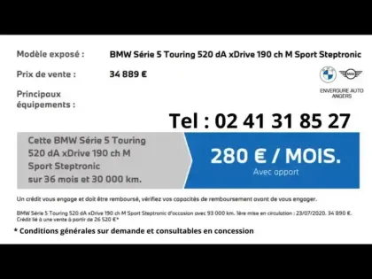 Photo 15 BMW Serie 5 Série 5 Touring 520dA xDrive 190ch M Sport Steptronic