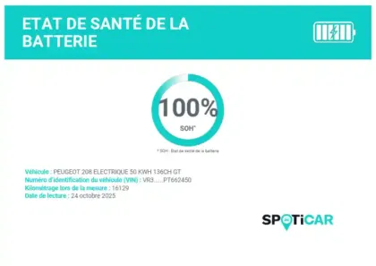 Photo 23 Peugeot 208  Electrique 50 kWh 136ch