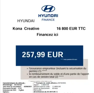 Photo 33 Hyundai Kona  Electrique 39 kWh - 136 ch