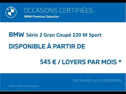 Photo 15 BMW Serie 2 Série 2 Gran Coupé 220 170ch M Sport DKG7