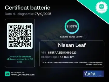Photo 1 Nissan Leaf  150ch 40kWh Acenta 22