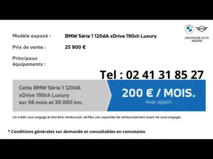 Photo 15 BMW Serie 1 Série 1 120dA xDrive 190ch Luxury