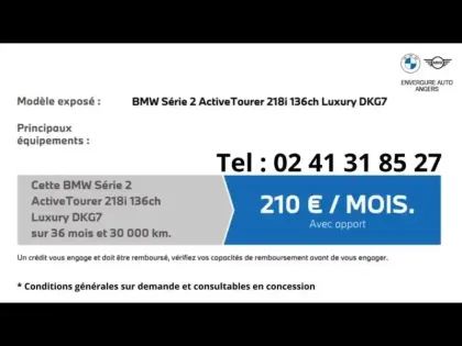 Photo 15 BMW Serie 2 Série 2 ActiveTourer 218i 136ch Luxury DKG7