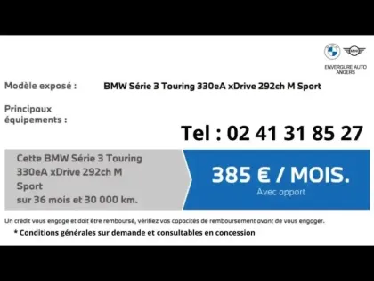 Photo 15 BMW Serie 3 Série 3 Touring 330eA xDrive 292ch M Sport