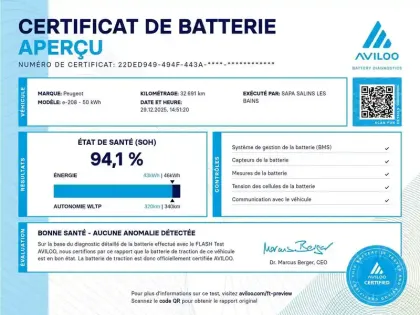 Photo 27 Peugeot 208  Electrique 50 kWh 136ch