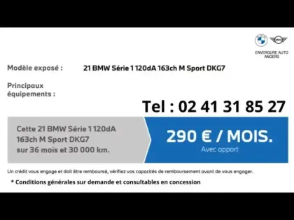 Photo 15 BMW Serie 1 Série 1 120dA 163ch M Sport DKG7