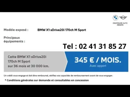 Photo 15 BMW X1  sDrive20i 170ch M Sport