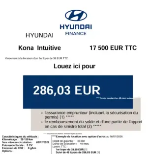Photo 98 Hyundai Kona  Electrique 39 kWh - 136 ch