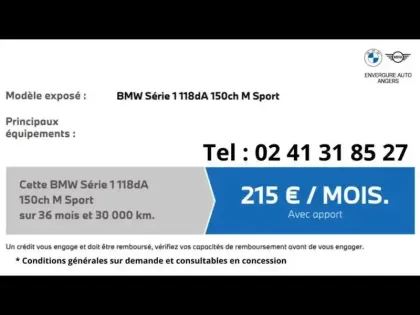 Photo 15 BMW Serie 1 Série 1 118dA 150ch M Sport