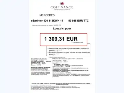 Photo 34 Mercedes Sprinter e 420 Fourgon Long 113