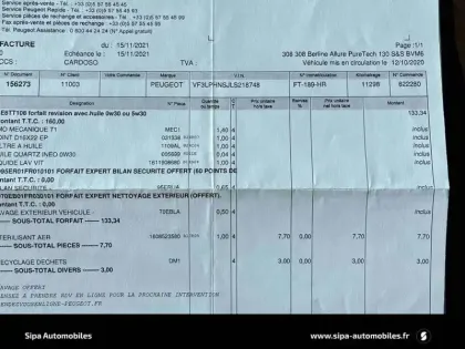 Photo 33 Peugeot 308  PureTech 130ch S&S BVM6