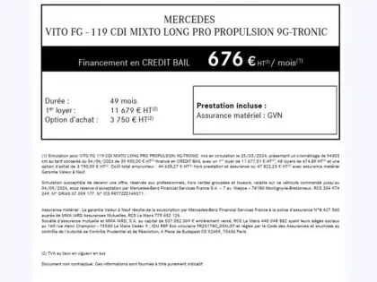 Photo 50 Mercedes Vito 119 CDI 4x4 Mixto Long 5Places