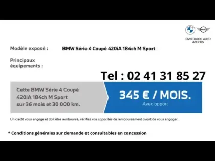 Photo 15 BMW Serie 4 Série 4 Coupé 420iA 184ch M Sport