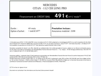 Photo 43 Mercedes Citan 112 CDI Fourgon PRO Standard