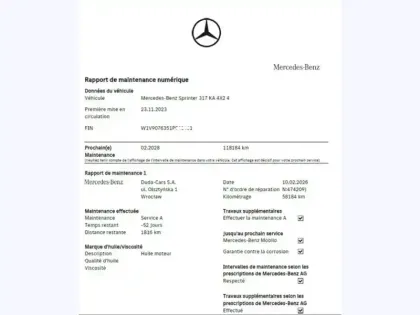 Photo 10 Mercedes Sprinter 317 CDI Fourgon 43 L3H2 14m3 1