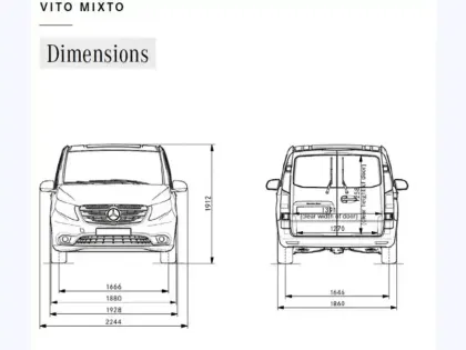 Photo 9 Mercedes Vito 116 CDI Mixto Extra long 5 Pla