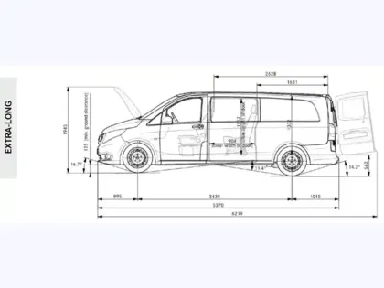 Photo 8 Mercedes Vito 116 CDI Mixto Extra long 5 Pla