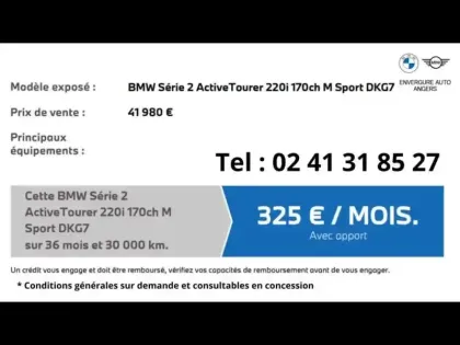 Photo 15 BMW Serie 2 Série 2 ActiveTourer 220i 170ch M Sport DKG7