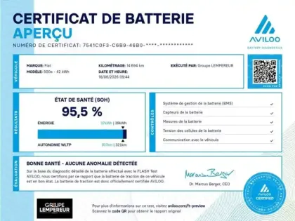 Photo Fiat 500 Pack Confort & Style