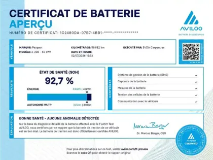 Photo 27 Peugeot 208  Electrique 50 kWh 136ch