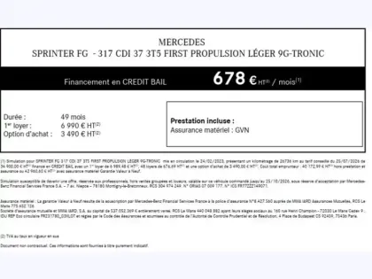 Photo 13 Mercedes Sprinter 317 CDI Fourgon standard 37 L2