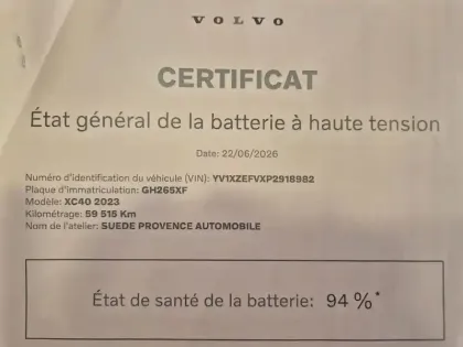 Photo 9 Volvo XC40  Recharge 231ch Start EDT