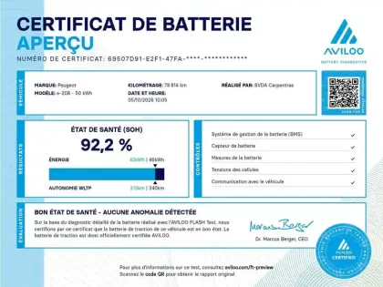 Photo 30 Peugeot 208  Electrique 50 kWh 136ch