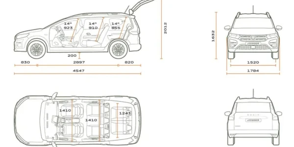 dacia jogger dimensions