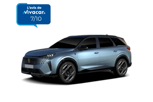 Image du 5008 avec une vignette "Avis de Vivacar 7/10"